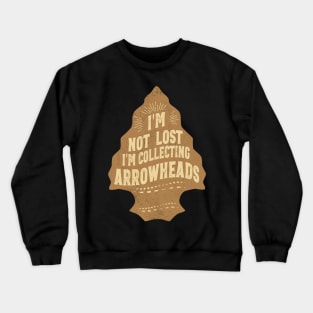 Funny Arrowhead Collecting Vintage Look Gifts Crewneck Sweatshirt